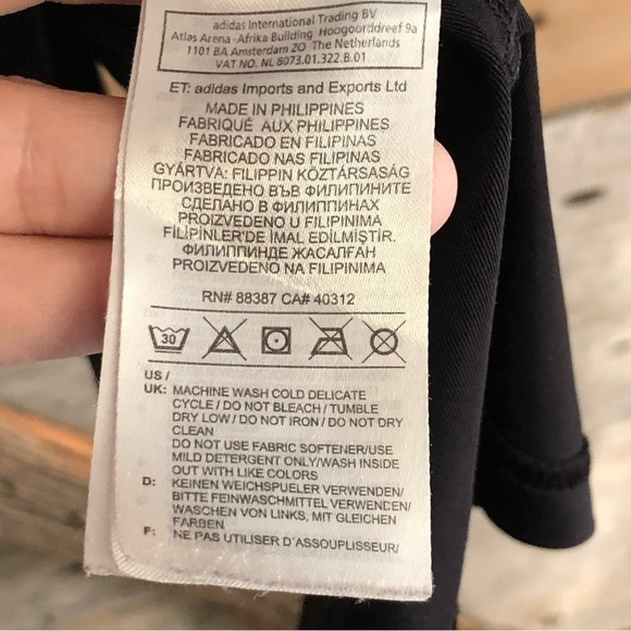 Adidas Size XS Black Split Back Activewear Tank Top - Picture 6 of 6